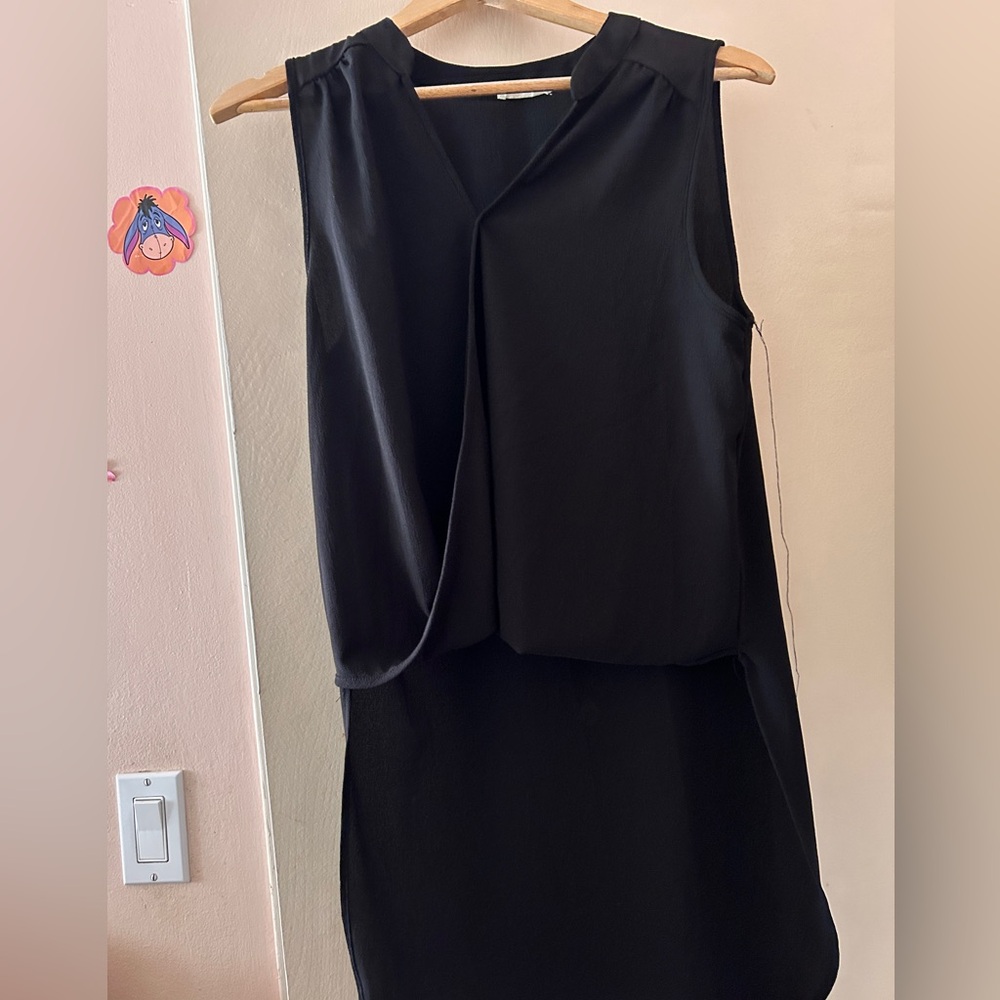 Black wrap top with a tail